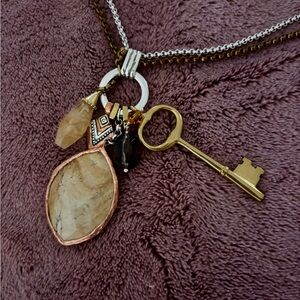 Silpada Multi-Charm Necklace with Gold and Silver Accents